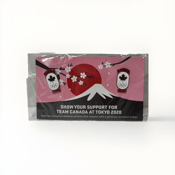 Olympics Team Canada Tokyo 2020 Olympic Pins 2pc Set New - Picture 1 of 2